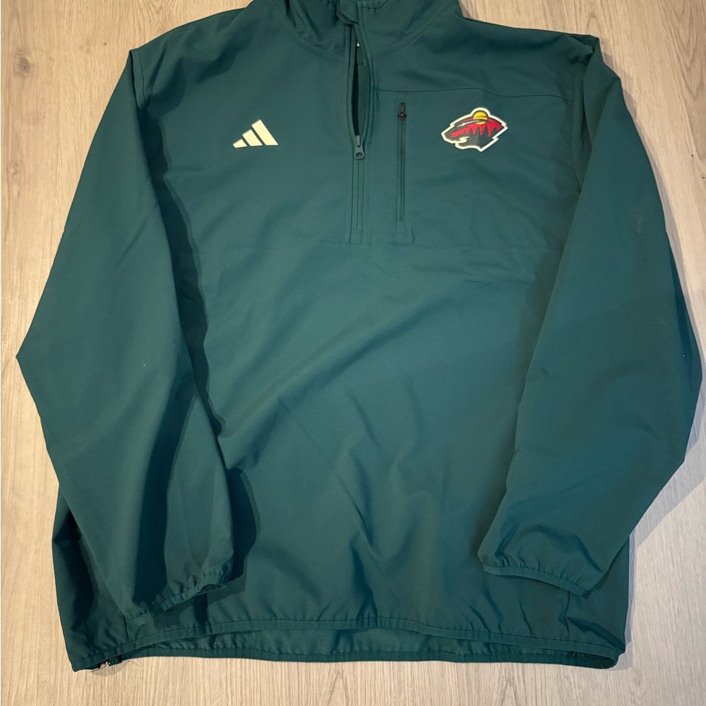 Adidas Minnesota Wild Green Pullover Jacket - never been worn